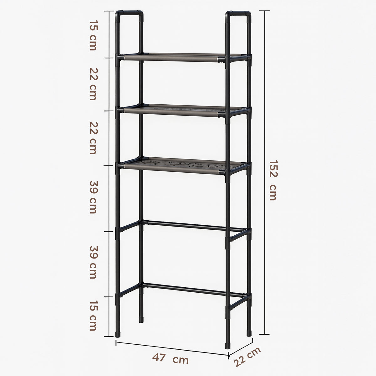 Rack Organizador Metálico para Hogar color Negro
