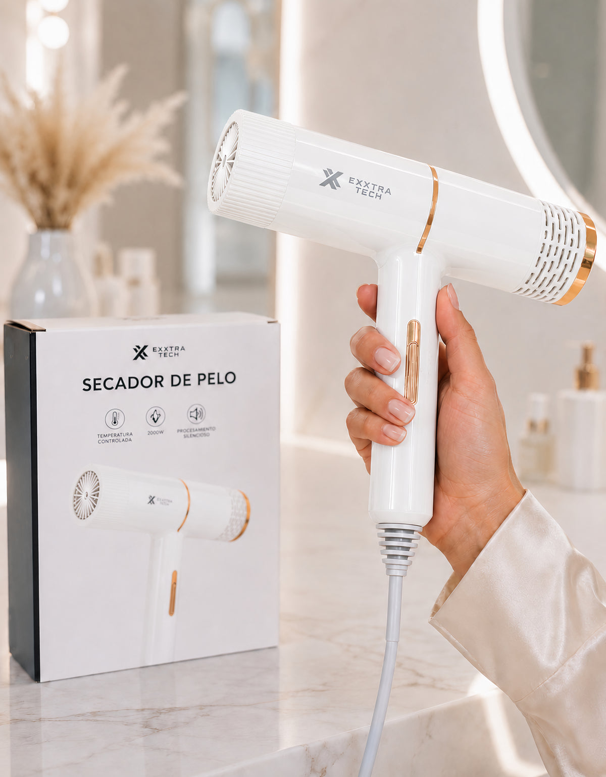 Secadora de Cabello 2000 W con Difusor color Blanco