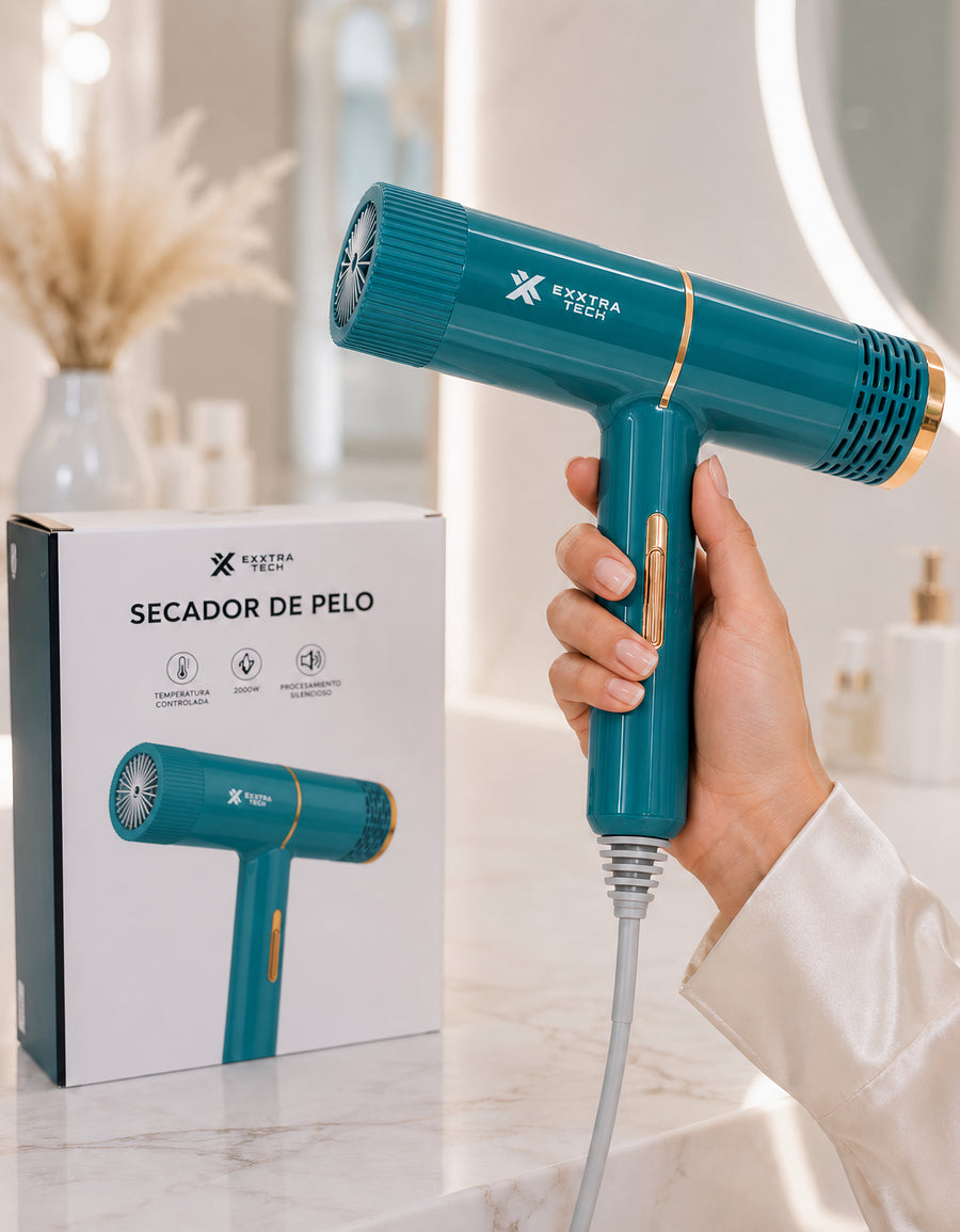 Secadora de Cabello 2000 W con Difusor color Verde