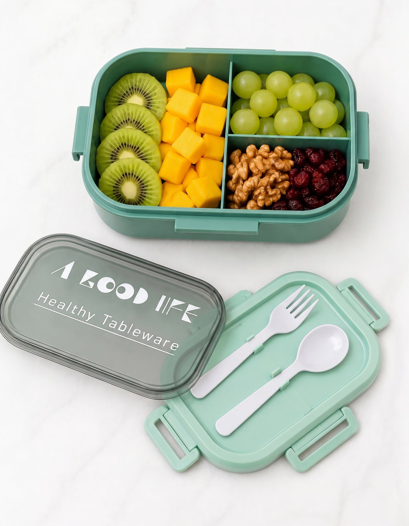 Set Contenedor de Comida y Vaso · Lonchera Escolar color Verde