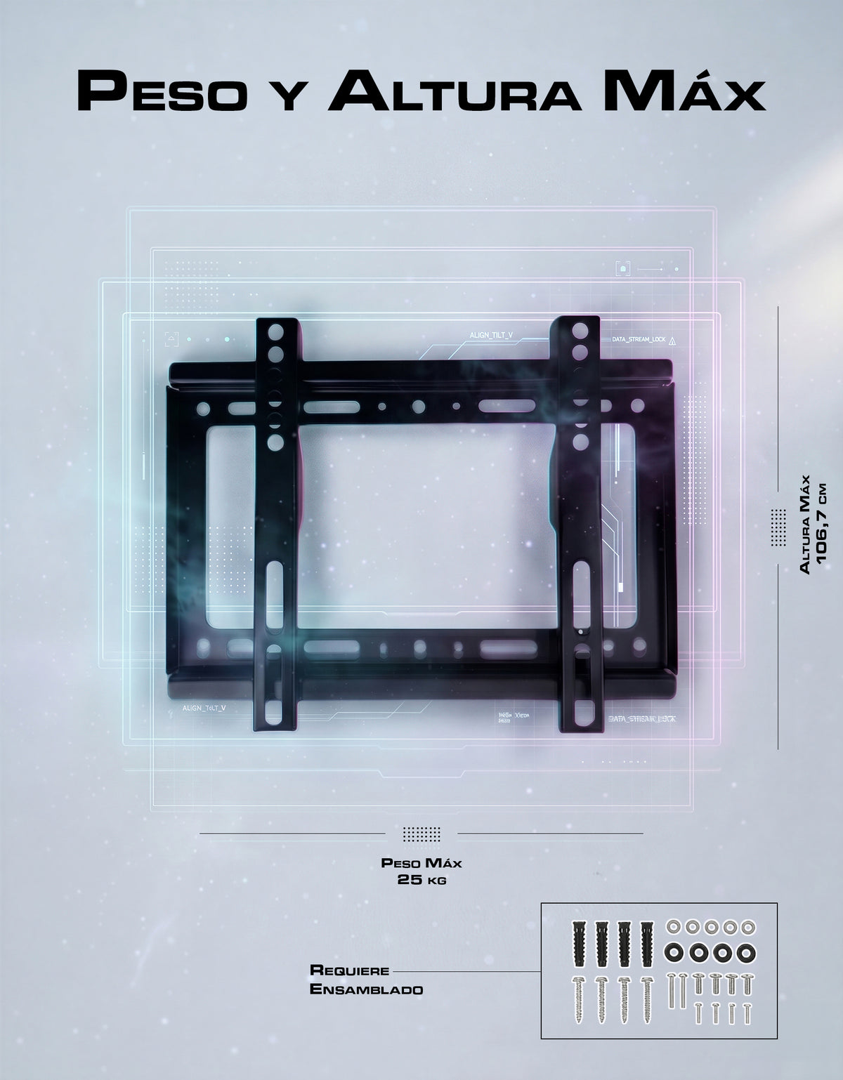 Soporte de Pared para Pantalla 14 a 42 Pulgadas · Fijo