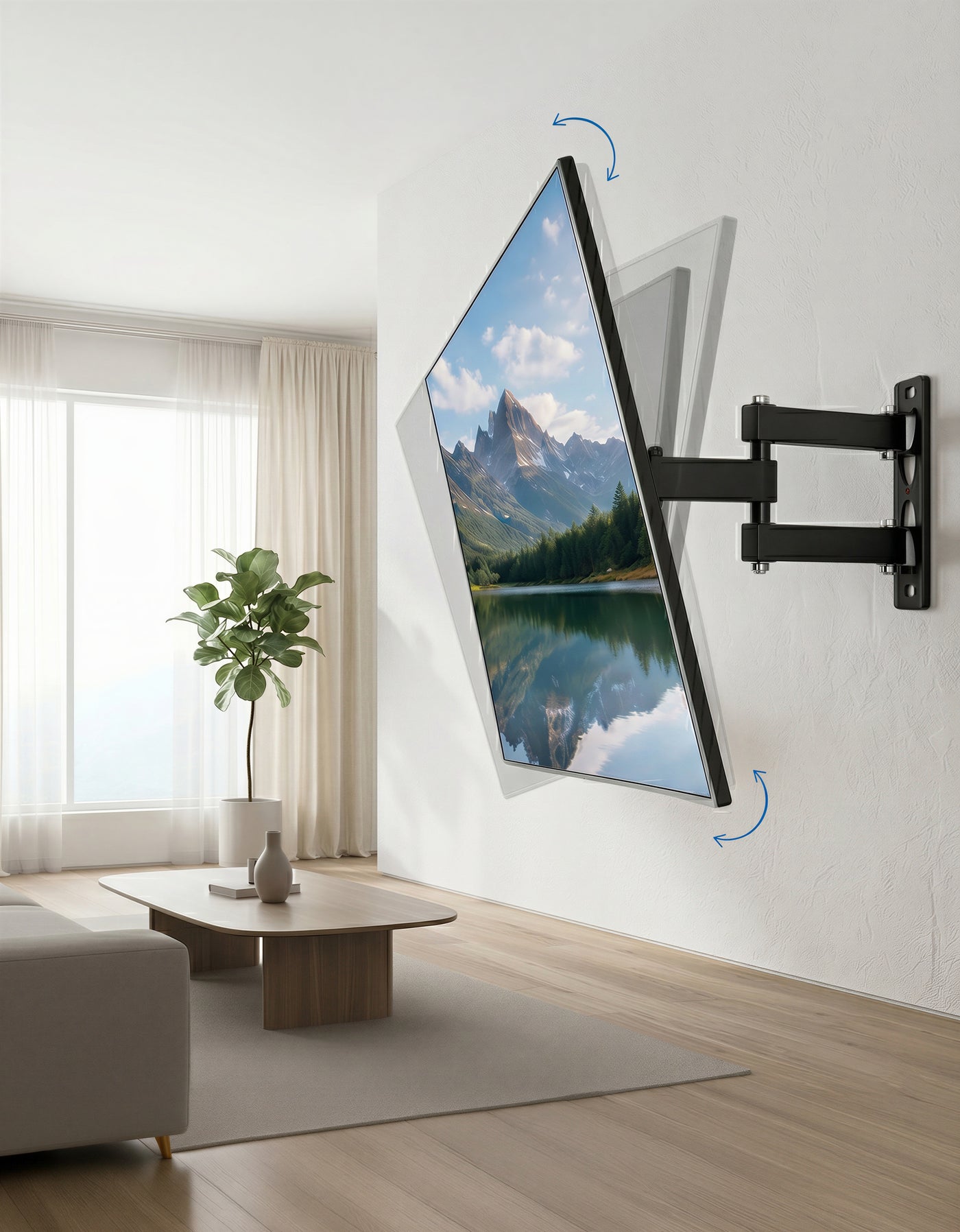 Soporte de Pared para Pantalla 14 a 55 Pulgadas · Con Inclinación