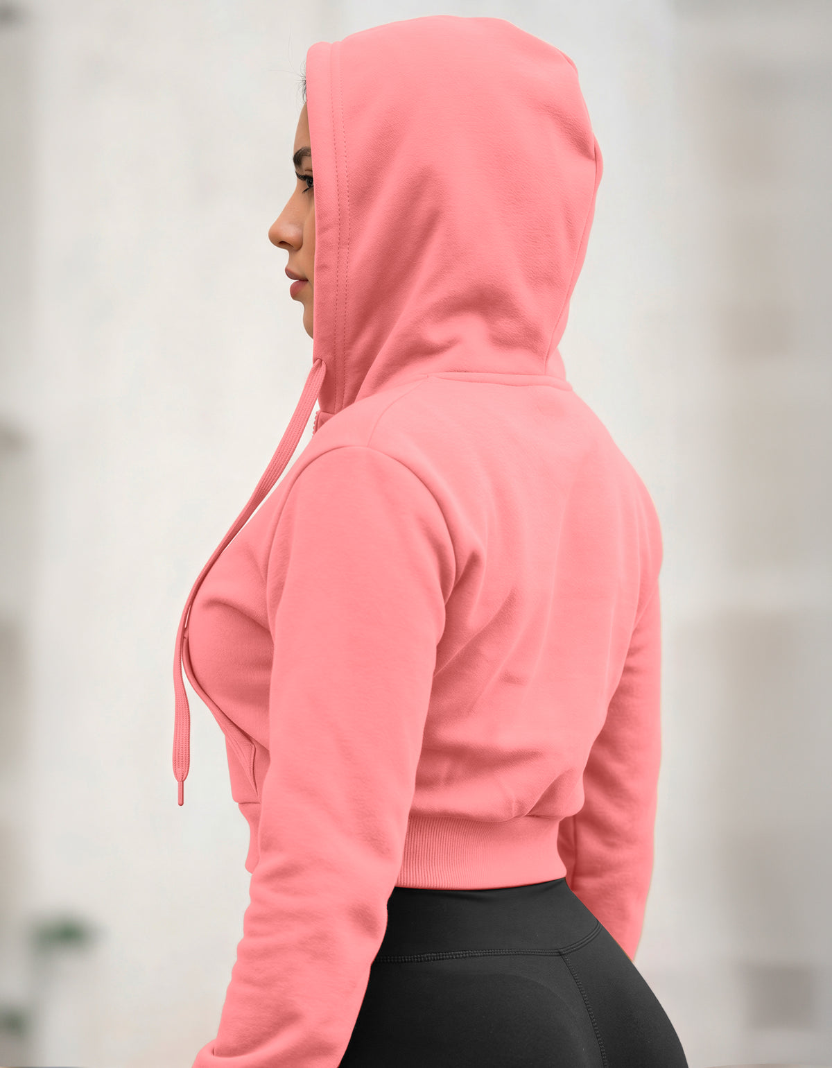 Sudadera Mujer Cuello Redondo Fleece color Rosa