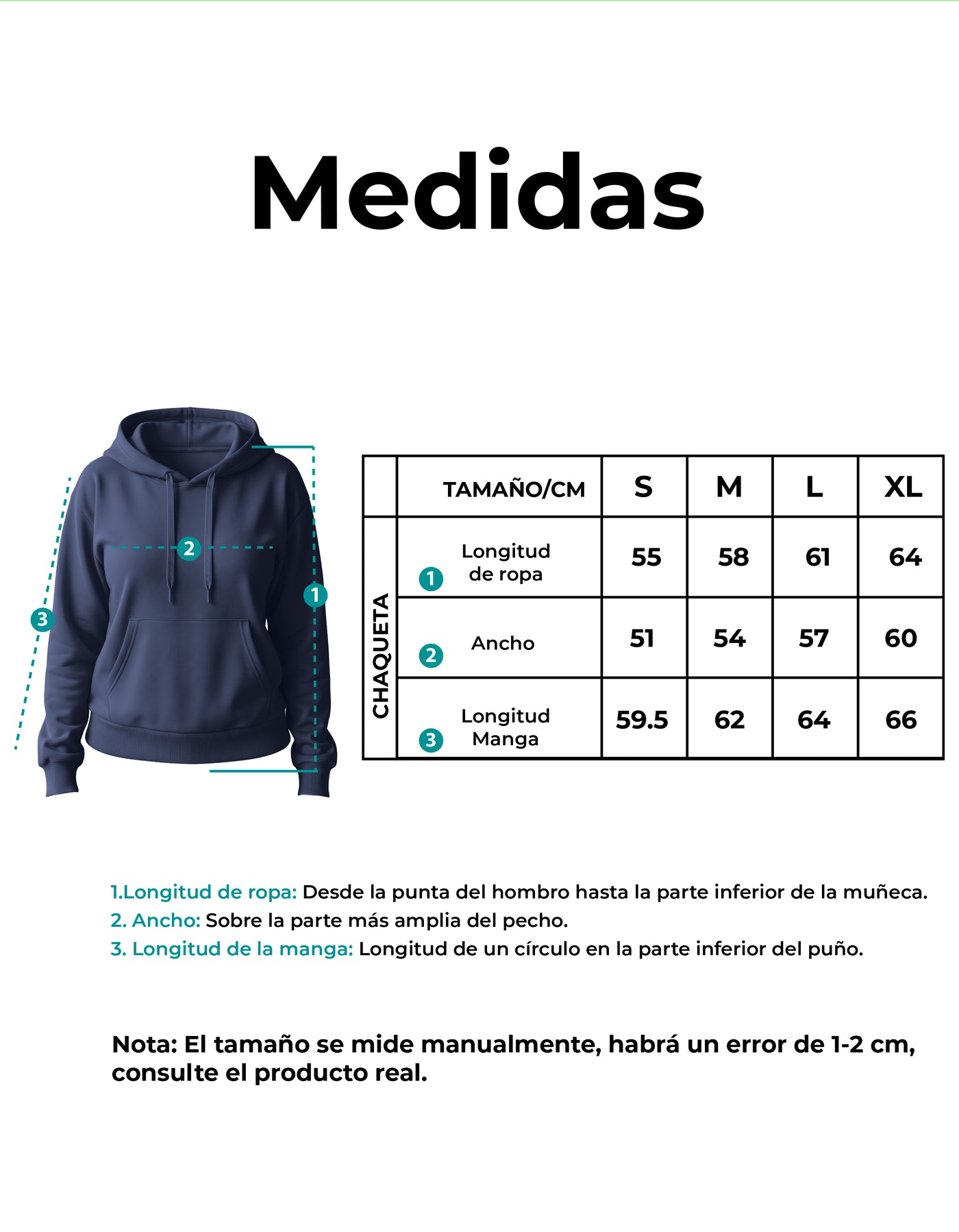 Sudadera Mujer Hoodie con Capucha Fleece · Bolsillo Canguro color Azul Marino