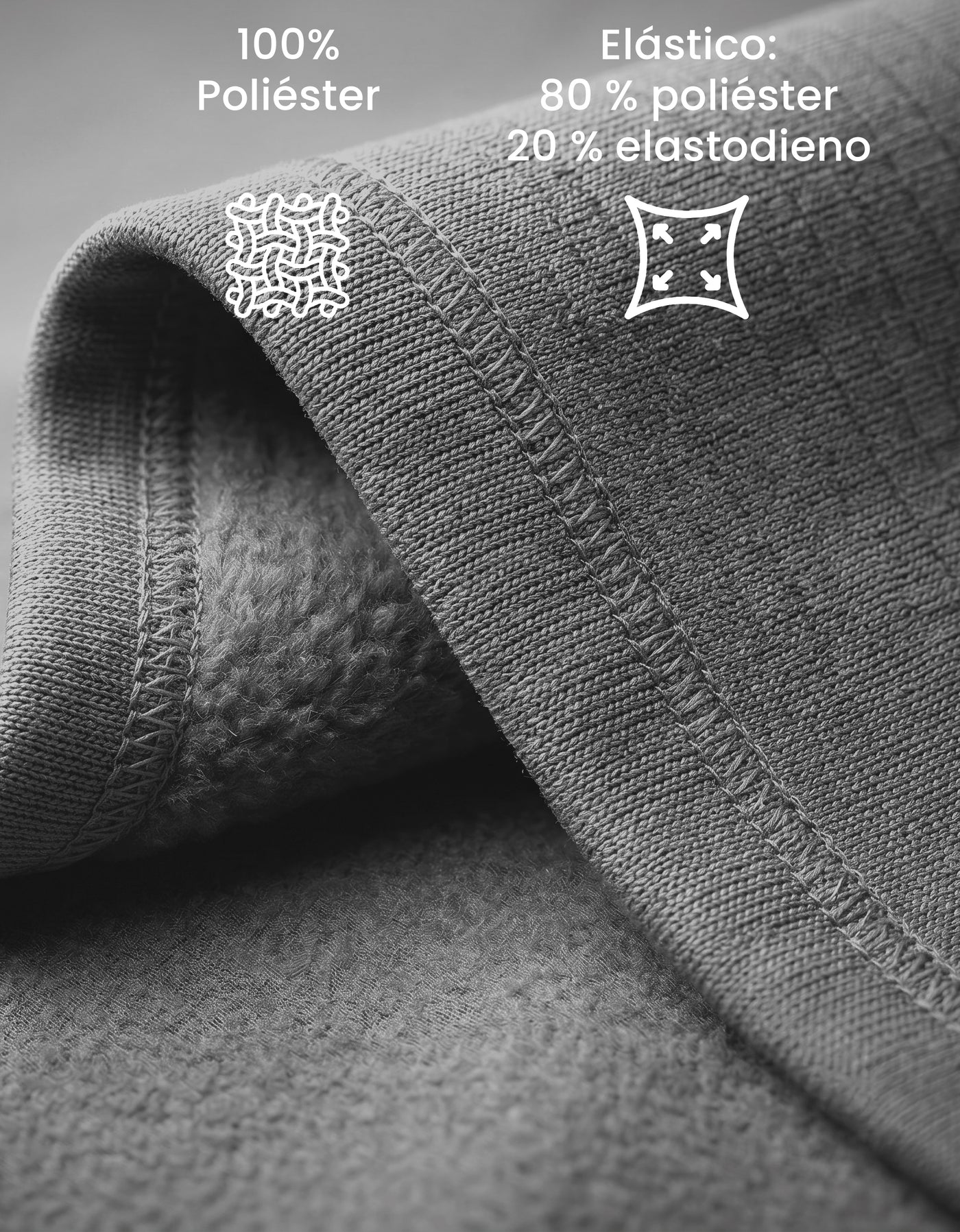 Sudadera Mujer Hoodie con Capucha Fleece · Bolsillo Canguro color Gris Oxford
