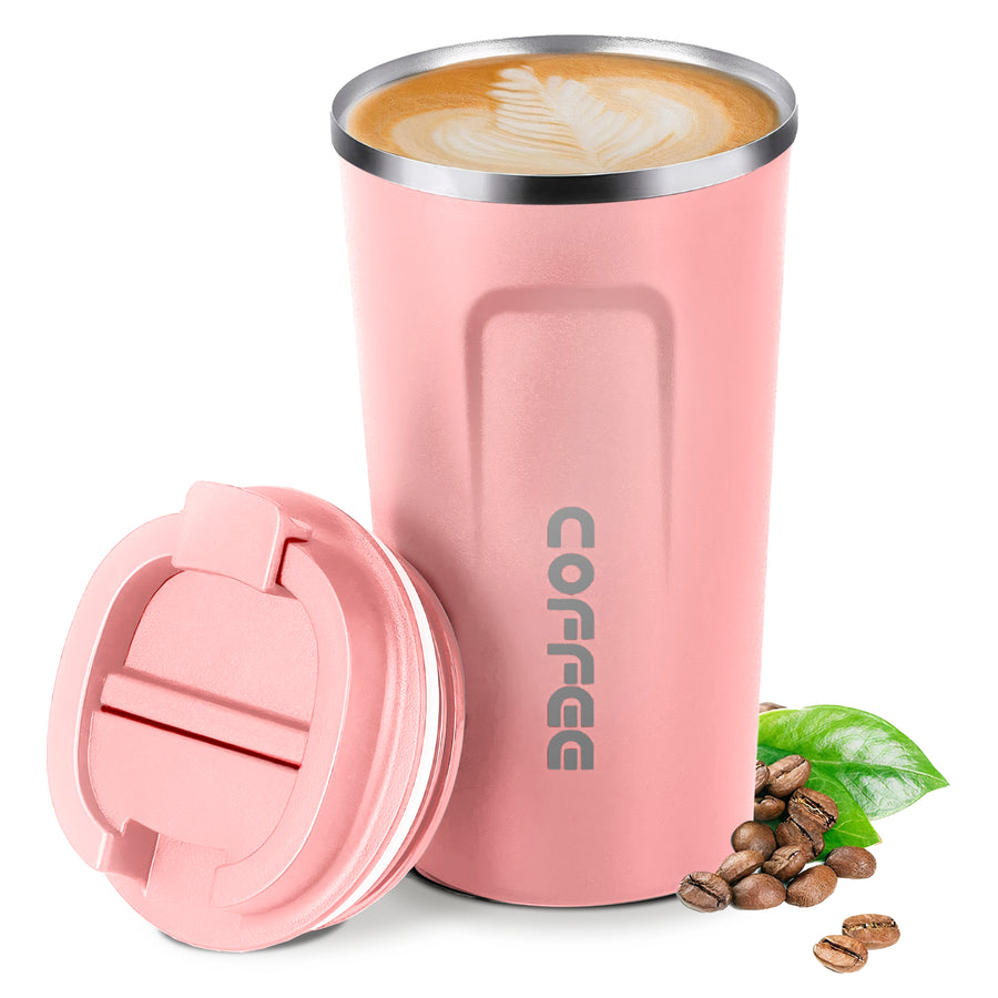 Taza Térmica para Café 510 ml con Tapa color Rosa